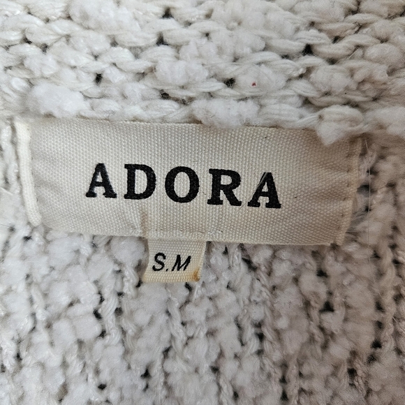 Adora embroidered textured cowlneck sweater Sz S/M - Picture 9 of 9
